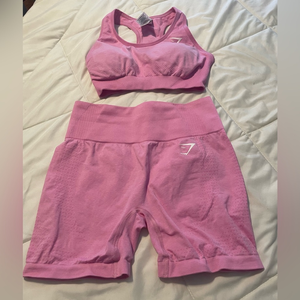 Gymshark Pink Mark Vital Seamless 2.0 Set size small